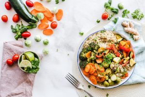 Flat-lay-Photography-of-Vegetable-Salad-on-Plate