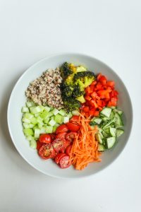 Photo-Of-Sliced-Vegetables-On-Ceramic-Plate