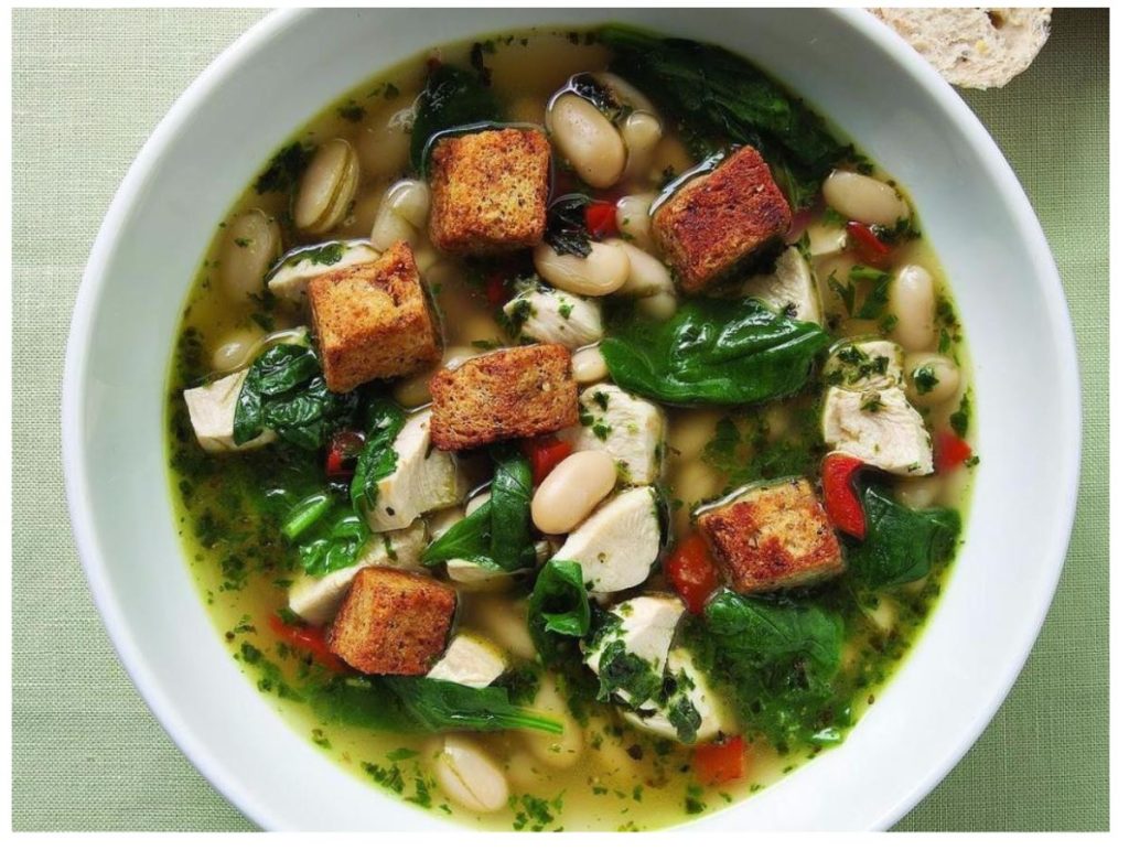 Chicken-Spinach-Soup-with-Pesto