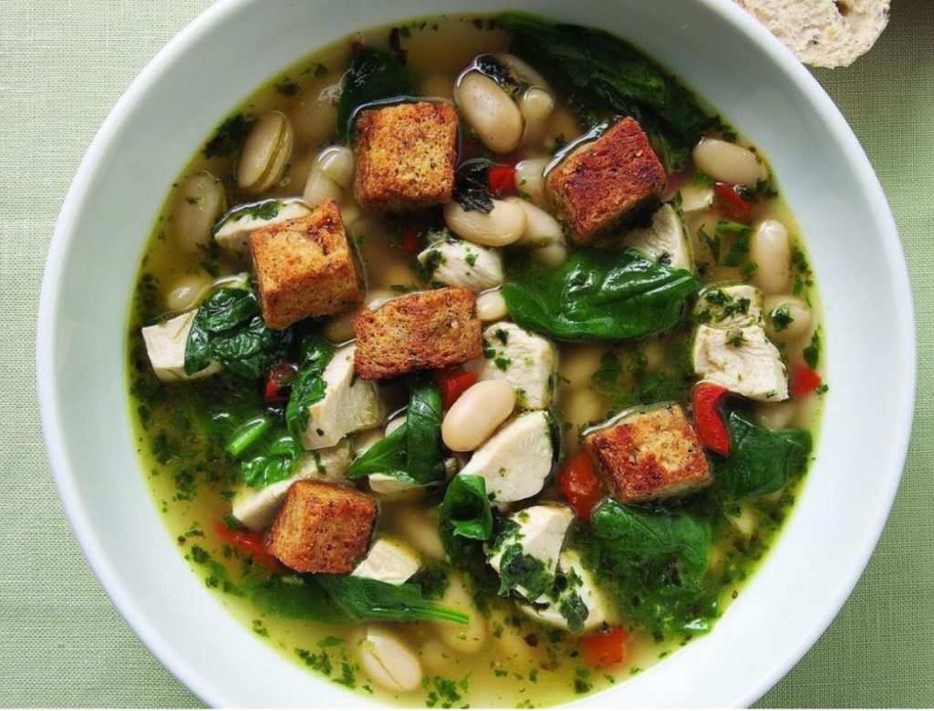 Hearty-Chicken-and-Spinach-Soup-with-Pesto