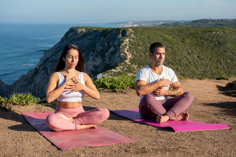 A serene image of a person in a yoga pose