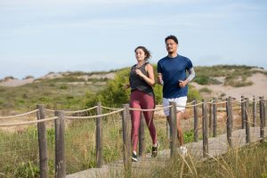 Man and Woman Jogging.