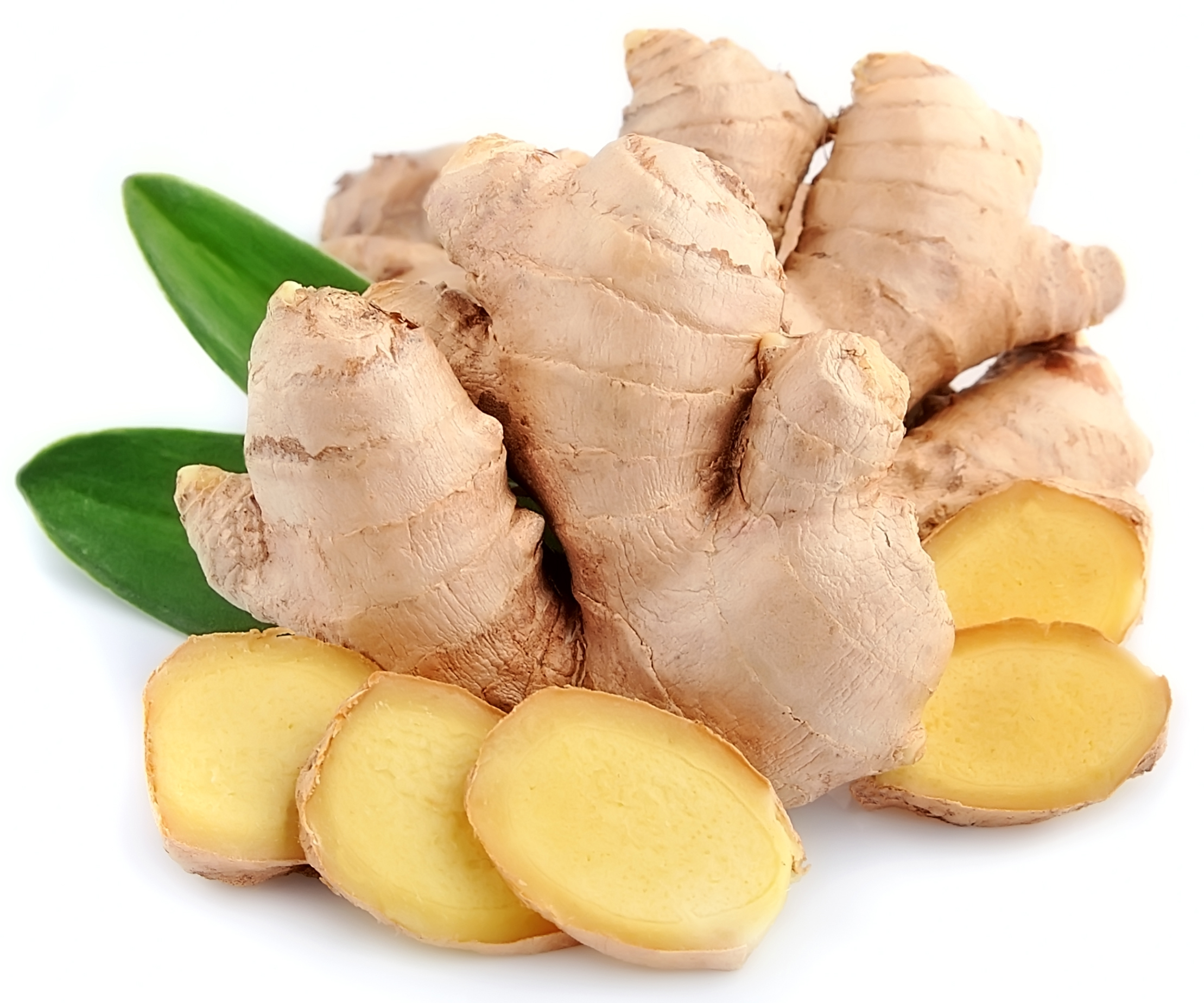 ginger-root-on-white-backgrounds
