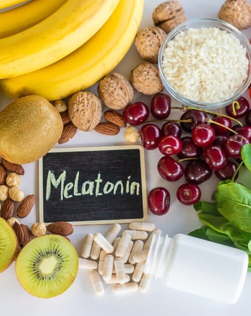 Foods-containing-melatonin-on-a-beautiful-background.-Selective-focus
