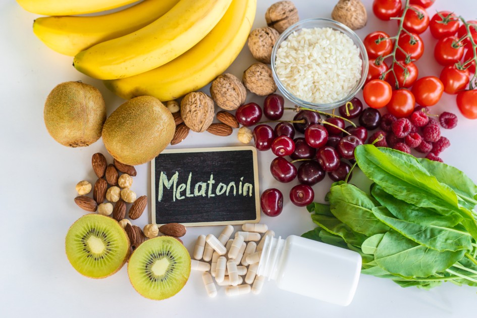 Foods-containing-melatonin-on-a-beautiful-background.-Selective-focus