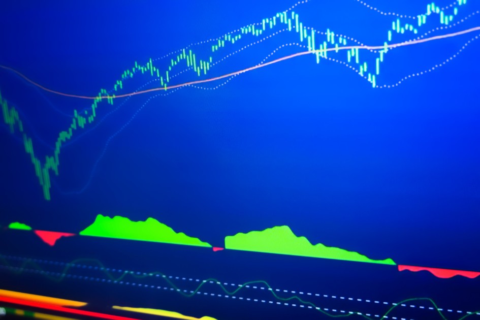 Stock-market-charts-data-of-investment-on-screen.