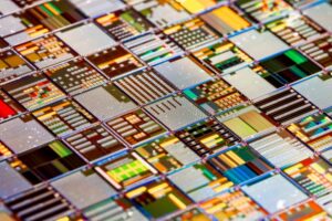 Silicon-semiconductor-wafer-close-up