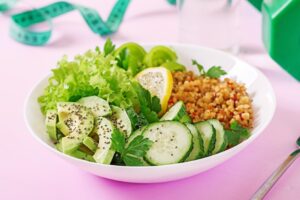 Healthy Green Salad Bowl with Grain
