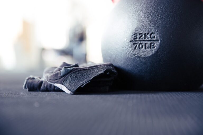 Close Up of Heavy Gym Weight with Towel