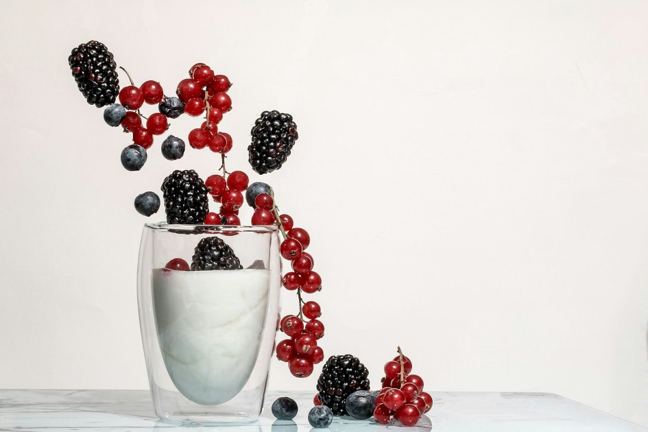 fruits on a light background