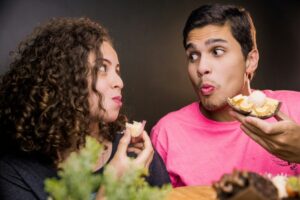 couple eating